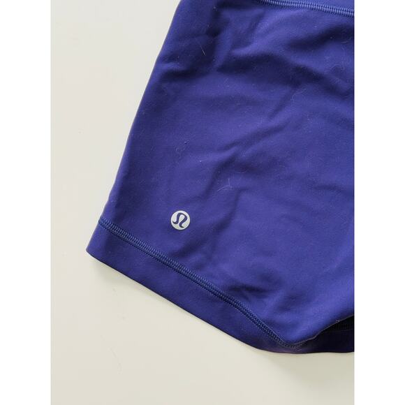 Lululemon petrol purple wunder train biker shorts - size 6, 4" inseam - Picture 5 of 5